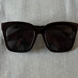 Diff Black Oversized Sunglasses